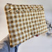 Latte vibe checkered brown laptop sleeve with ruffles