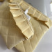 Butter yellow laptop sleeve with ruffles