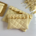 Butter yellow tablet sleeve with ruffles