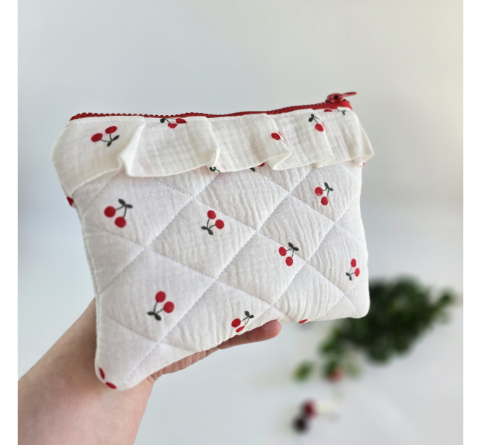 E-reader sleeve with cherries and ruffles