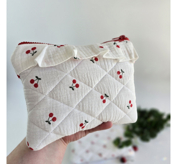 Tablet sleeve with cherries and ruffles