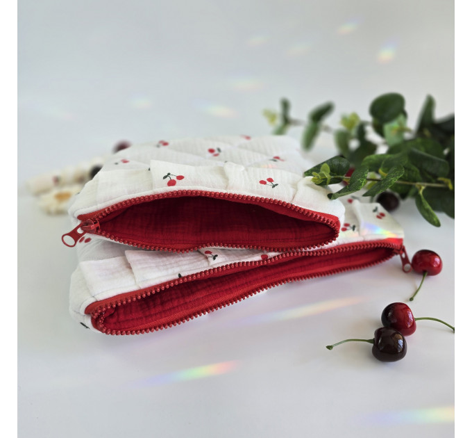 Tablet sleeve with cherries and ruffles