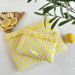Yellow striped laptop sleeve with ruffles