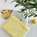 Yellow striped laptop sleeve with ruffles