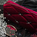 Large Burgundy Goth Cosmetic Bag
