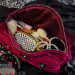 Large Burgundy Goth Cosmetic Bag
