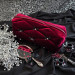 Large Burgundy Goth Cosmetic Bag