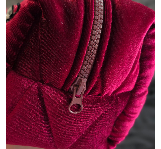 Large Burgundy Goth Cosmetic Bag