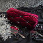 Large Burgundy Goth Cosmetic Bag Large Burgundy Goth Cosmetic Bag