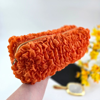 Large Grapefruit Orange Cosmetic Bag