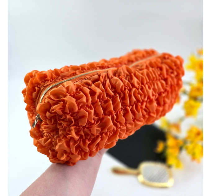 Large Grapefruit Orange Cosmetic Bag