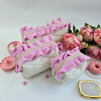 Preppy ice cream cosmetic bag