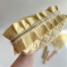 Large butter yellow cosmetic bag with ruffles
