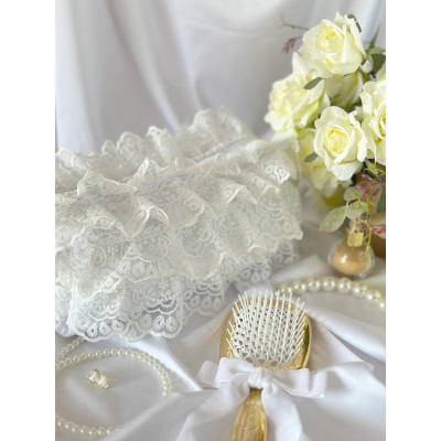 Large lace rococo cosmetic bag