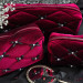 Medium Burgundy Goth Cosmetic Bag