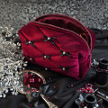 Medium Burgundy Goth Cosmetic Bag