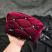 Medium Burgundy Goth Cosmetic Bag