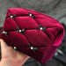 Medium Burgundy Goth Cosmetic Bag