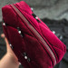 Medium Burgundy Goth Cosmetic Bag