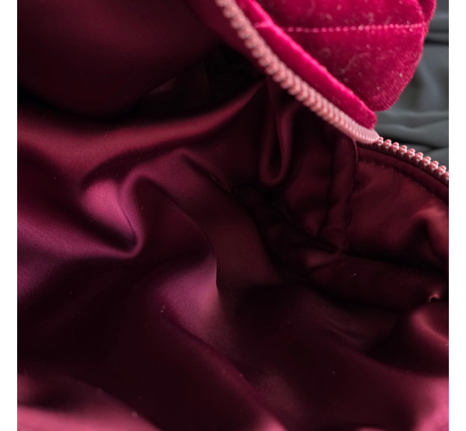 Medium Burgundy Goth Cosmetic Bag