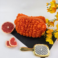 Medium Grapefruit Orange Cosmetic Bag