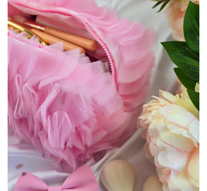 Medium Pink Dollette Cosmetic Bag 