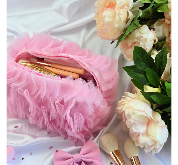Medium Pink Dollette Cosmetic Bag 