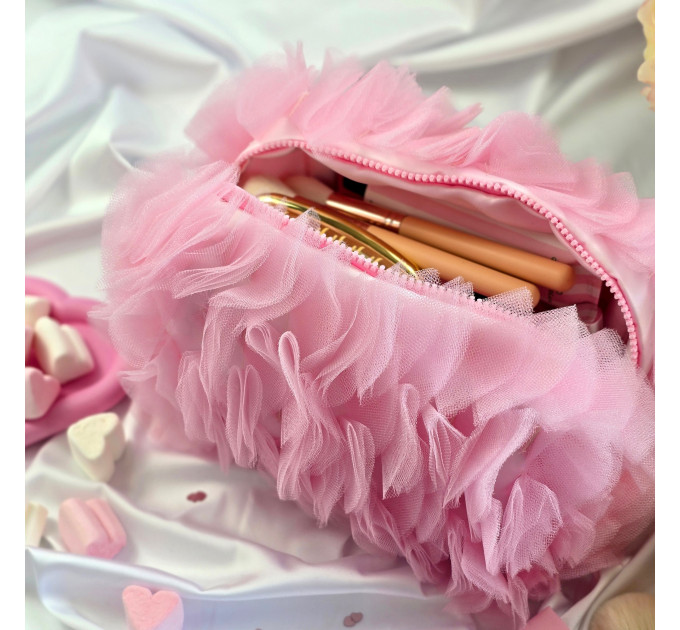 Medium Pink Dollette Cosmetic Bag 