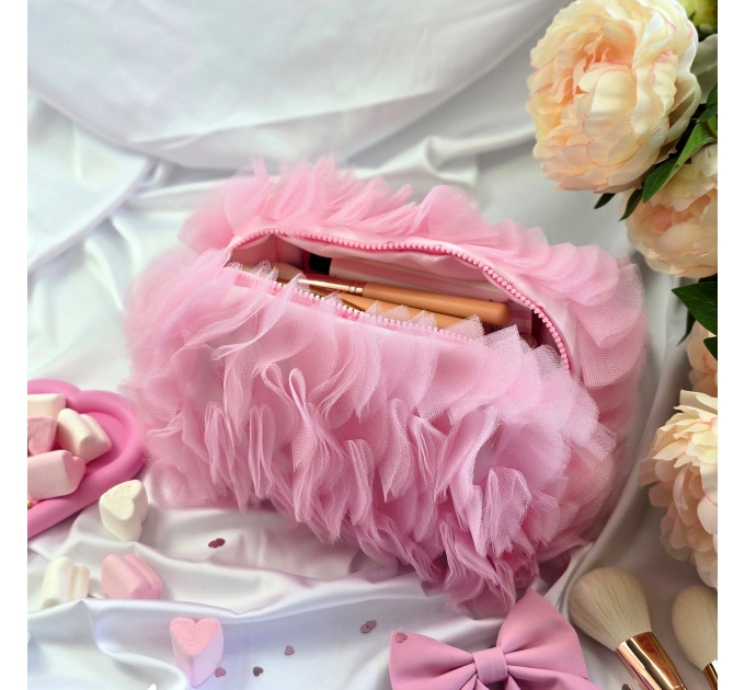 Medium Pink Dollette Cosmetic Bag 