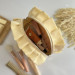 Medium butter yellow cosmetic bag with ruffles
