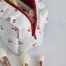 Medium cherries cosmetic bag with ruffles