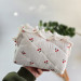 Medium cherries cosmetic bag with ruffles