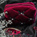 Small Burgundy Goth Cosmetic Bag