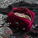 Small Burgundy Goth Cosmetic Bag