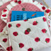 Strawberry book sleeve with ruffles and magnetic closure