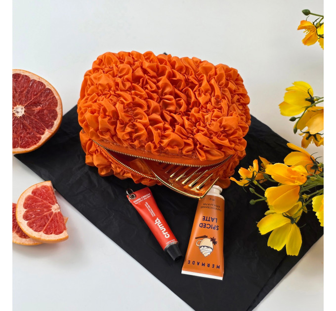 Small Grapefruit Orange Cosmetic Bag