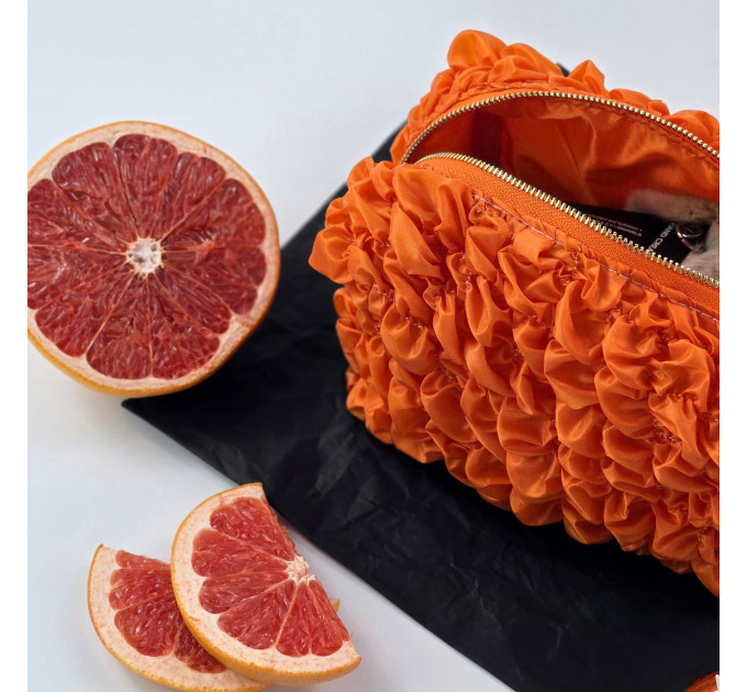 Small Grapefruit Orange Cosmetic Bag