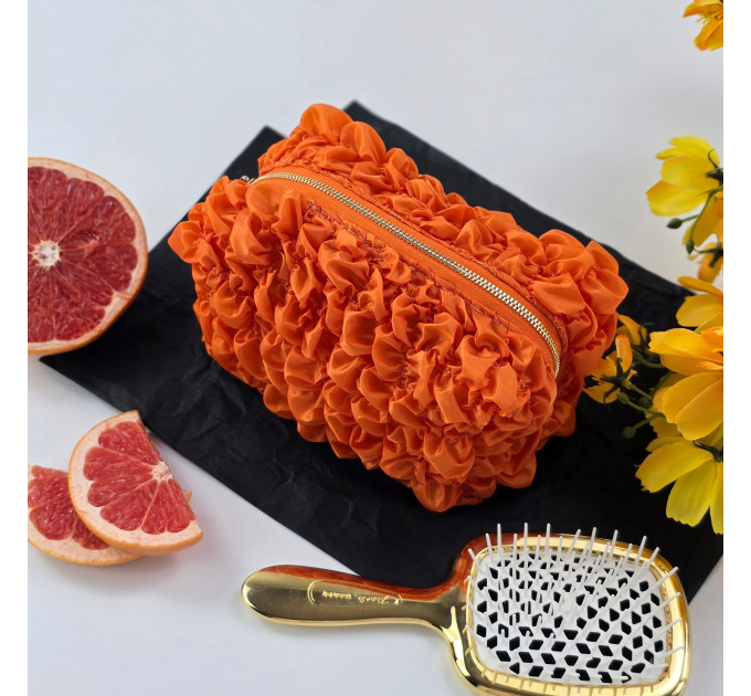 Small Grapefruit Orange Cosmetic Bag