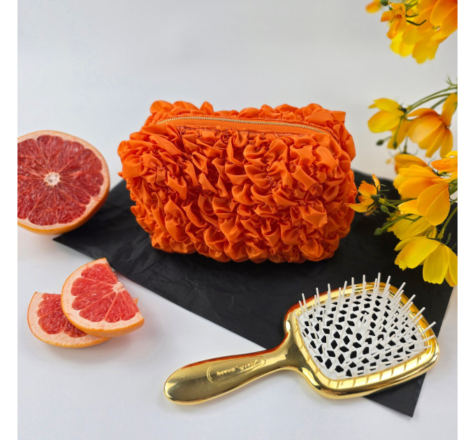 Small Grapefruit Orange Cosmetic Bag