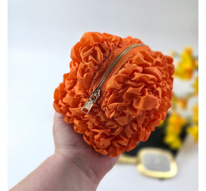 Small Grapefruit Orange Cosmetic Bag