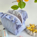 Small Sea Vibe Cosmetic Bag with Ruffles