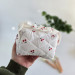 Small cherries cosmetic bag with ruffles