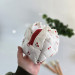 Small cherries cosmetic bag with ruffles