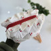 Small cherries cosmetic bag with ruffles