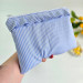 Blue striped Tablet sleeve with ruffles
