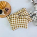 Latte vibe checkered brown Tablet sleeve with ruffles