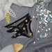 Black Mesh Panties Bookmark with Gold Stars