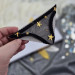 Black Mesh Panties Bookmark with Gold Stars