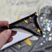 Black Mesh Panties Bookmark with Gold Stars