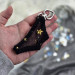 Black Mesh Panties Keychain with Gold Stars
